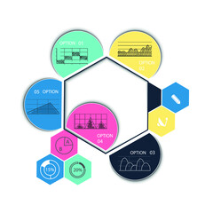 Set elements of infographics, vector illustration template