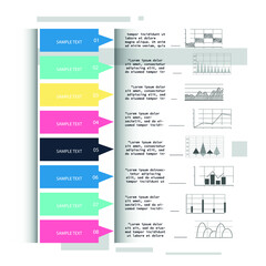 Set elements of infographics, vector illustration template