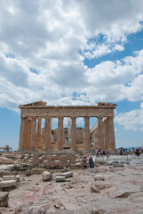 Athens, Greece / July 2022: The archaeological site of the Acropolis of Athens.	The Parthenon