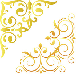 abstract floral frame design 