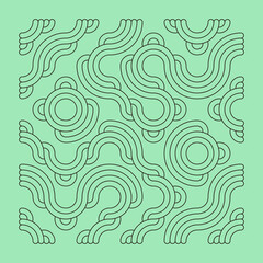 Color truchet tiling connections illustration