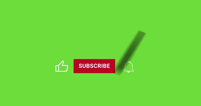 Stylus subscribe and join. The animated stylus clicks the like, subscribe, notify and join buttons on a transparent background. 4k footage with motion blur and alpha channel for video blog.