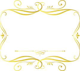 golden frame with floral ornament design
