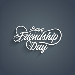 Happy Friendship day decorative elegant text design background
