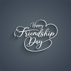 Happy Friendship day stylish text design background