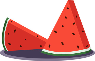 Two piece of watermelon