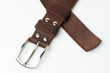 Metal shiny leather belt waistband