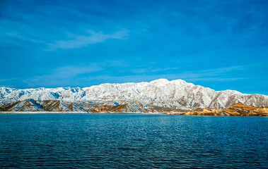 Andes mountain range in the Potrerillos area of ​​Mendoza Argentina
