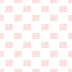 Seamless decorative pattern with abstract doodle shapes. 