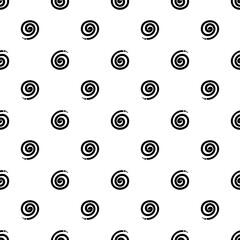 Seamless abstract black and white doodle pattern. Decorative graphic background. 