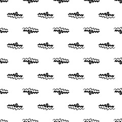 Seamless abstract doodle pattern. Decorative graphic background. 