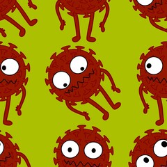 Medicine seamless coronavirus pattern for clothes print and wrapping paper and accessories and notebooks and doctors