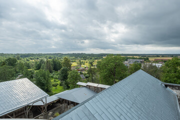panorama view over roofs