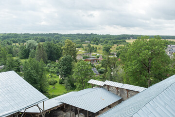 panorama view over roofs
