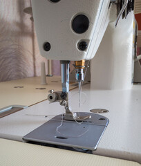 needle with thread of electric sewing machine