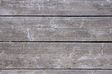 Old textured plank wood background. Gray weathered wood planks.