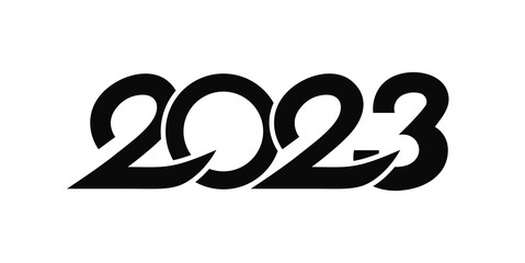 Elegant trendy modern 2023 numbers vector illustration