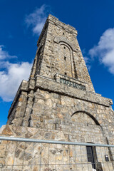 Fototapeta na wymiar Monument to Liberty Shipka at Saint Nicholas peak, Bulgaria