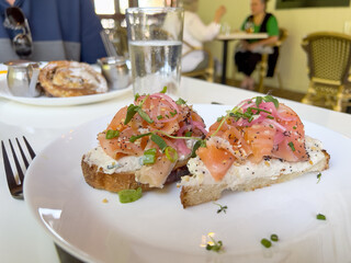 cured salmon sandwich
