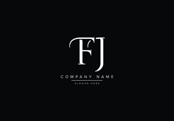 Initial Alphabet letter Logo icon FJ or JF