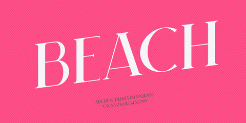 Classic font sans serif style trendy typography letters and number. Uppercase and lowercase letters. Elegant luxure alphabet for promotion, video, decoration, logo, poster, book, printing.