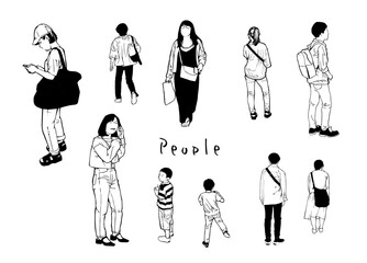 通行人、街の人々