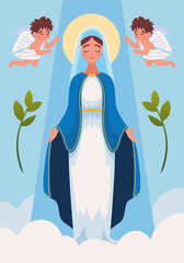 virgin Mary catholicism - obrazy, fototapety, plakaty