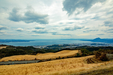 Obraz premium landscape with mountains and clouds