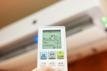 27℃設定のエアコン
