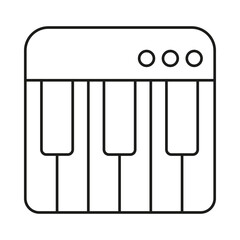 Piano concept line icon. Simple element illustration. Piano concept outline symbol design from music set. Can be used for web and mobile on white background