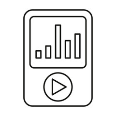 Mp3 player concept line icon. Simple element illustration. Mp3 player concept outline symbol design from music set. Can be used for web and mobile on white background