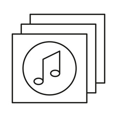 Album music concept line icon. Simple element illustration. Album music concept outline symbol design from music set. Can be used for web and mobile on white background