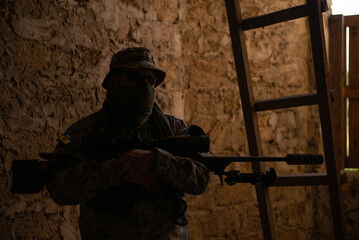 Ukrainian military defender, sniper.