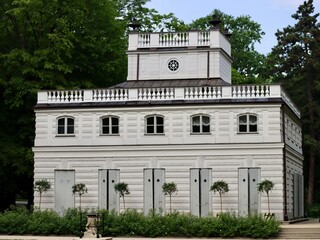The White Pavilion - Bialy Domek - in Lazienki Park or Royal Baths Park, Warsaw, Poland © Ilona Lablaika
