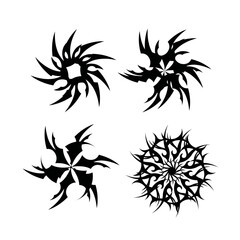 Acid Brutalism Shape Vector, Use for shirt	
