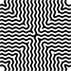 Nirmana Style geometrical  wave pattern