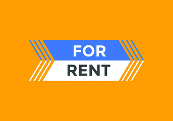 For rent text web template. Vector Illustration. 
