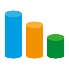 Multi-colored pipes. Space icon set. Geometric object. Vector illustration. stock image. 