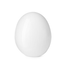 Fresh peeled boiled egg isolated on white