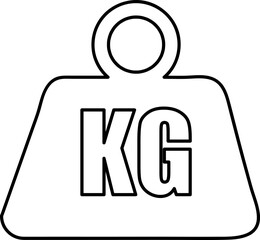  Weight kilogram icon in trendy flat style isolated on background. Weight kilogram icon page symbol for your web site design.eps