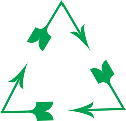 Vector illustration of Recycle symbol on white background.