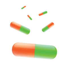 pills isolated on white