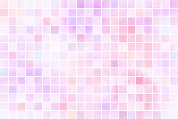 Fototapeta premium ピンク 背景 タイル 水彩 可愛い 春 ひな祭り