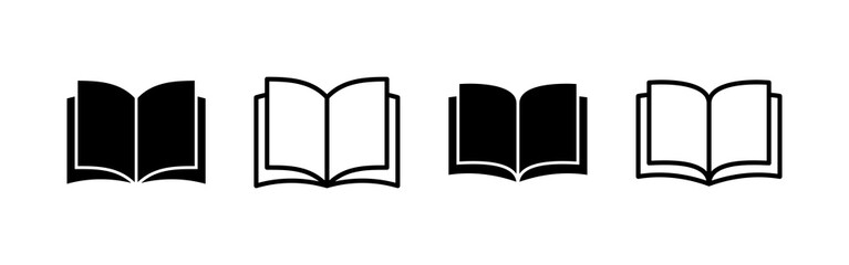 Book icon vector. open book sign and symbol. ebook icon
