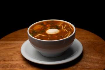 Soup plate with vegetables sopa
