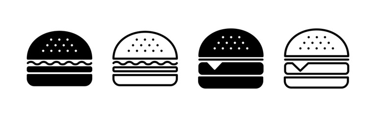 Burger icon vector. burger sign and symbol. hamburger