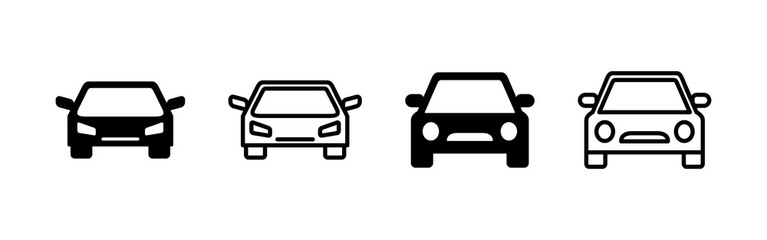 Fototapeta premium Car icon vector. car sign and symbol. small sedan