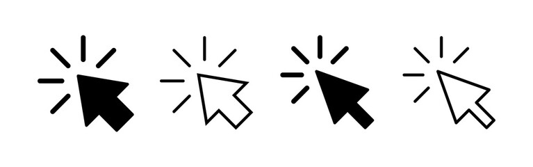 Click icon vector. pointer arrow sign and symbol. cursor icon