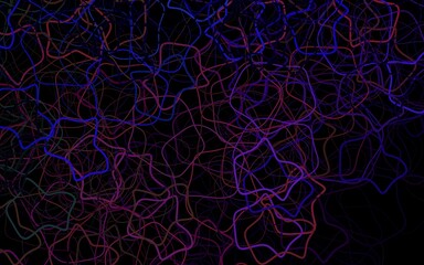 Dark Pink, Green vector pattern with random forms.