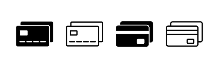 Credit card icon vector. Credit card payment sign and symbol
